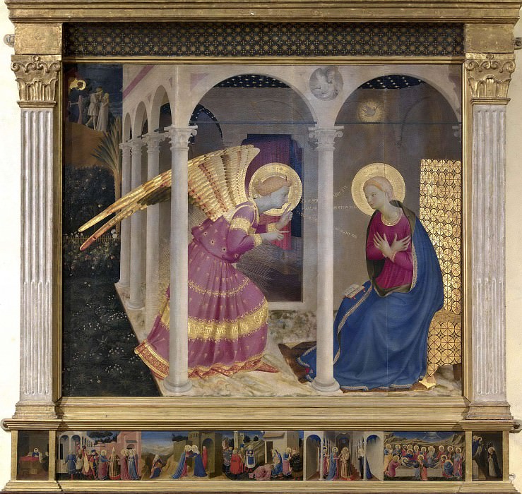 Cortona Altarpiece - Annunciation. Fra Angelico