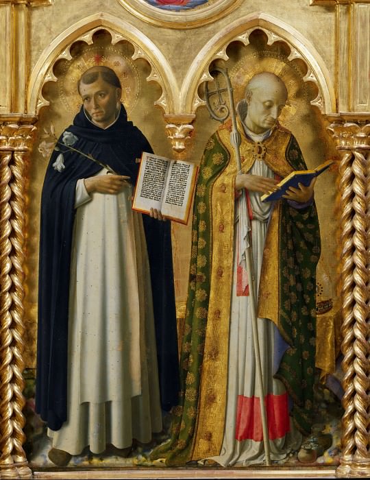Perugia Altarpiece - St Dominicus and Nicholas of Bari. Fra Angelico