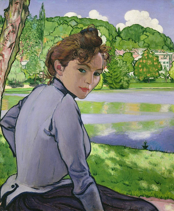 Woman beside a lake. Louis Anquetin
