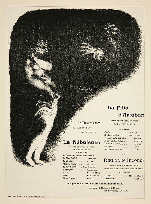 Program for Le Théâtre Libre. Louis Anquetin