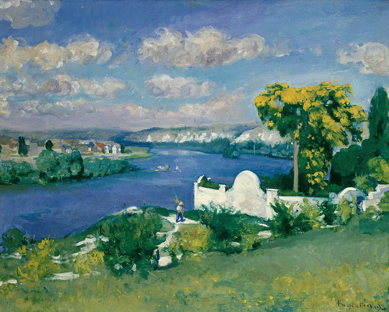 Riverside Landscape; Paysage Au Bord De La Rivière. Louis Anquetin