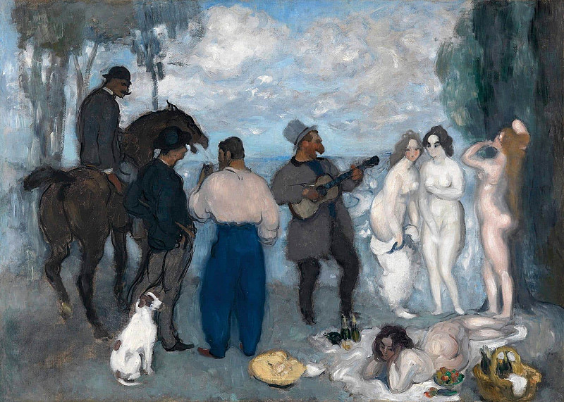 Lunch in Bourgueil; Le déjeuner à Bourgueil. Louis Anquetin