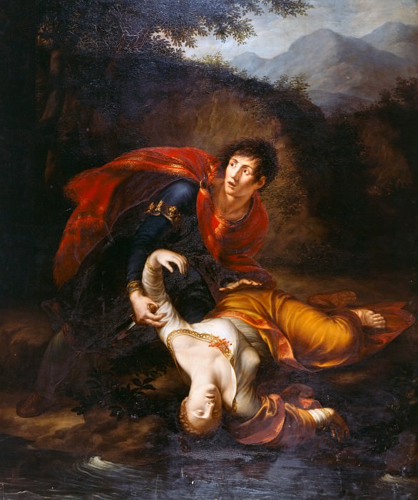 Rhadamistus flinging Zenobia injured into the River Araxes. Francesco Alberi