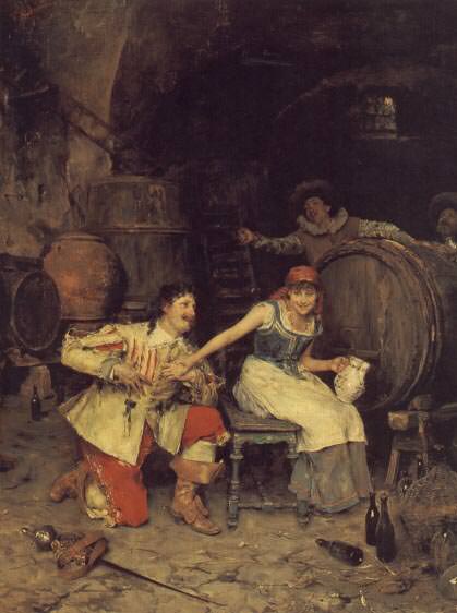 Flirtation in the Wine Cellar. Federico Andreotti