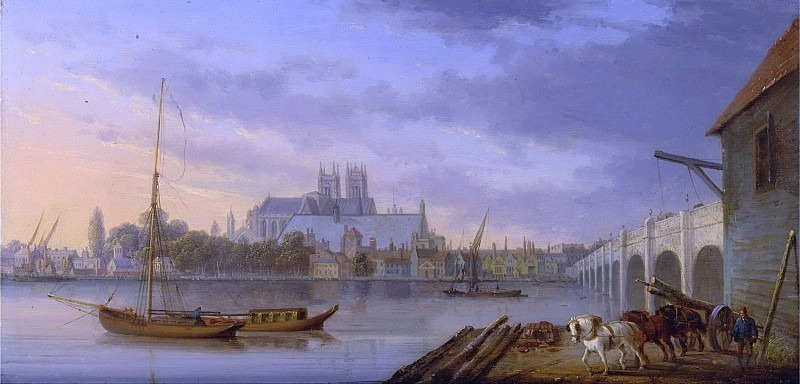 Вид на Вестминстерский мост и аббатство с южной стороны. Уильям Андерсон