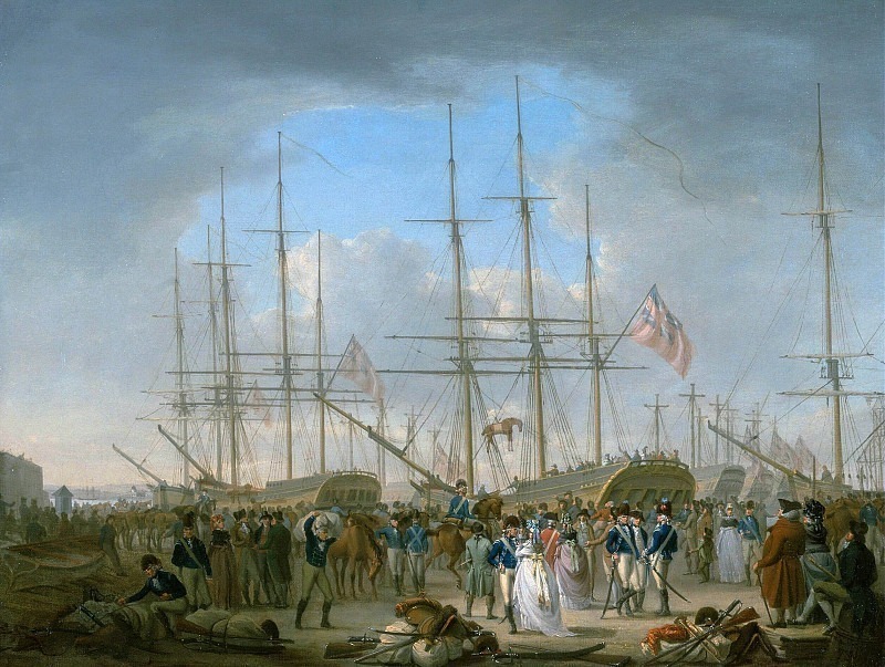 Hussars Embarking at Deptford. William Anderson