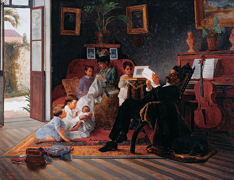 Scene of Adolfo Pinto’s Family. José Ferraz de Almeida Júnior