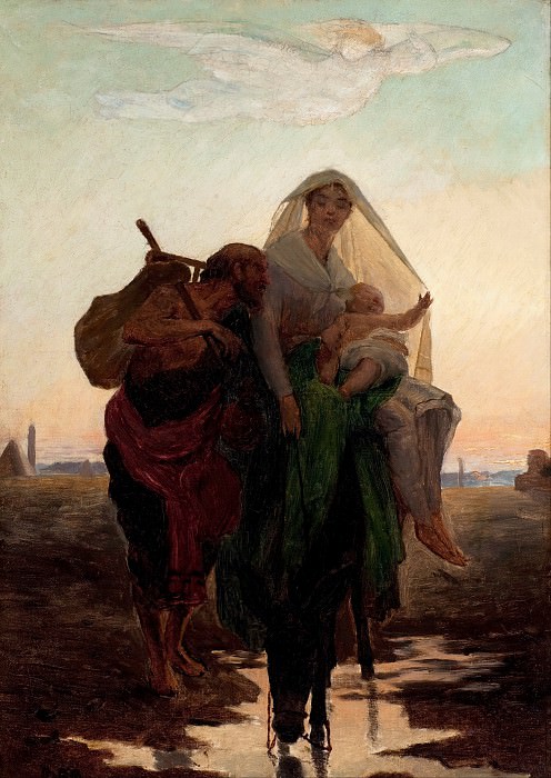 Набросок для картины «Святое семейство на пути в Египет». Хосе Феррас де Алмейда Жуниор