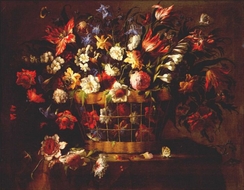 Корзина с цветами. Хуан де Арельяно