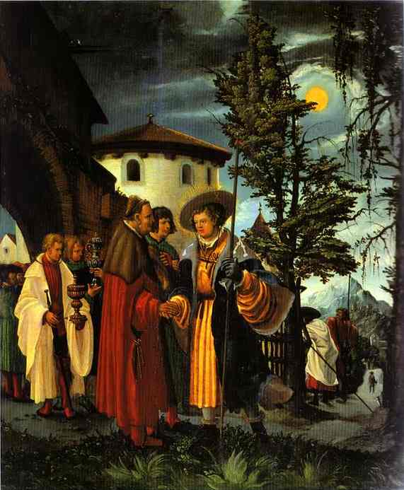 Прощание святого Флориана с монастырем. Альбрехт Альтдорфер