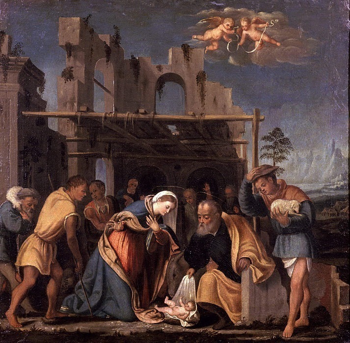 Adoration of the shepherds. Giovanni da Asola