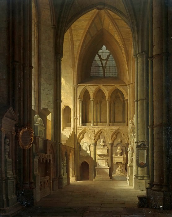 The poets corner in Westminster Abbey. Max Emanuel Ainmiller