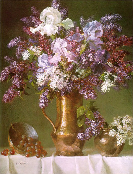 Lilacs And CoolIrises. Joe Anna Arnett