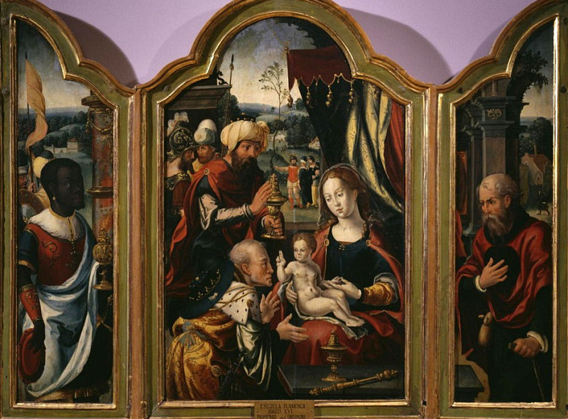 Adoration of the Magi, Epiphany Triptych. Pieter Coecke Van Aelst