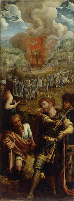Three youths in a fire. Pieter Coecke Van Aelst