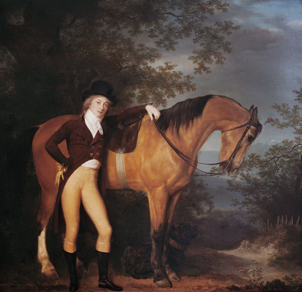 Self-portrait with horse. Jacques-Laurent Agasse