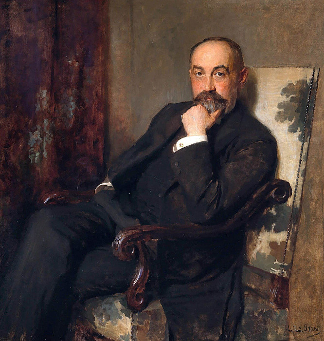 Портрет фабриканта овечьей шерсти Эмиля Шварца (1863-1939) в кресле. Джон Куинси Адамс