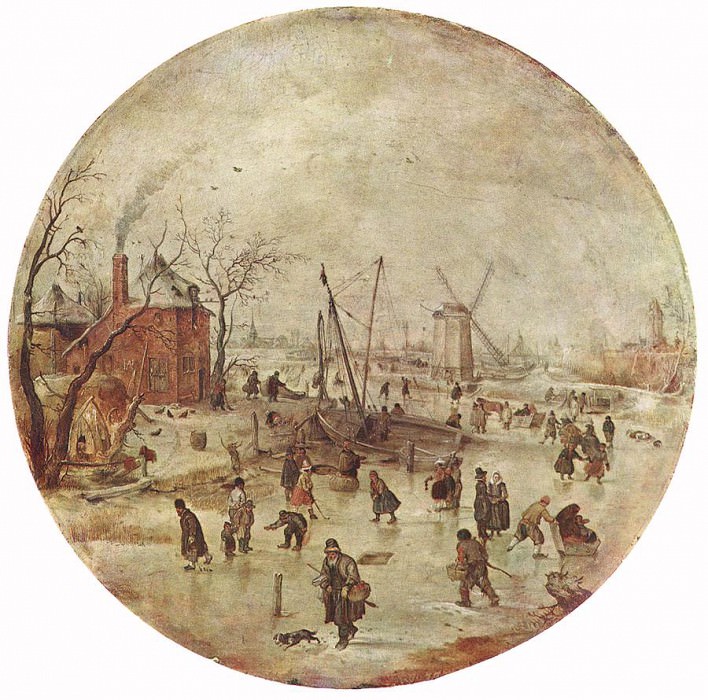 Winter Landscape With Skaters. Hendrick Avercamp