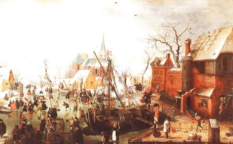 ЗИМНЯЯ СЦЕНА В ИЗЕЛЬМЁЙДЕНЕ, 1613, МАСЛО НА ДОСКЕ. Хендрик Аверкамп