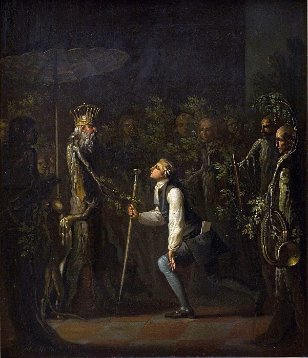 Жители Потуана удивлены, увидев, как Нильс Клим преклоняет колени перед Мудрым Принцем. Николай Абрахам Абильгор