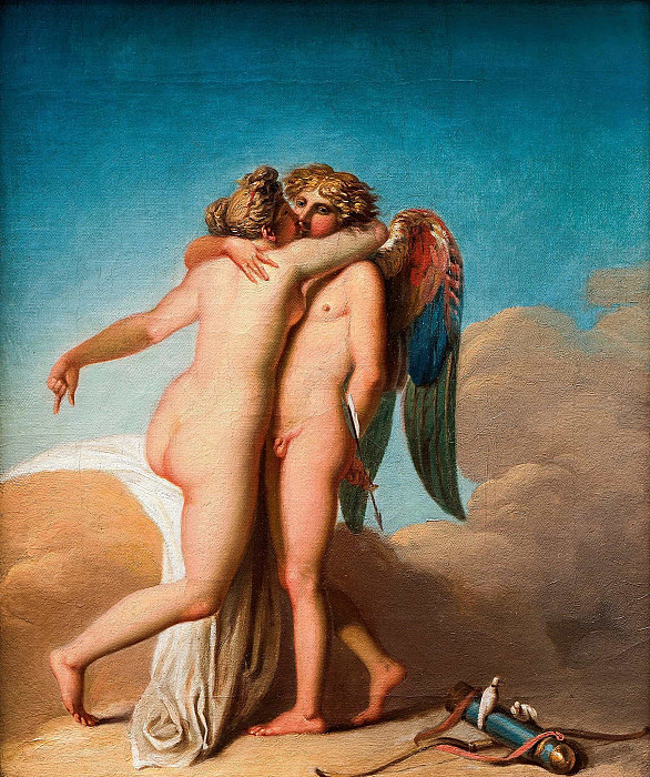 Купидон и Психея обнимаются. Николай Абрахам Абильгор