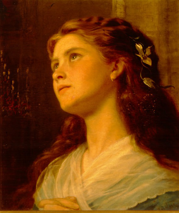 Portrait Of Young Girl. Sophie Gengembre Anderson