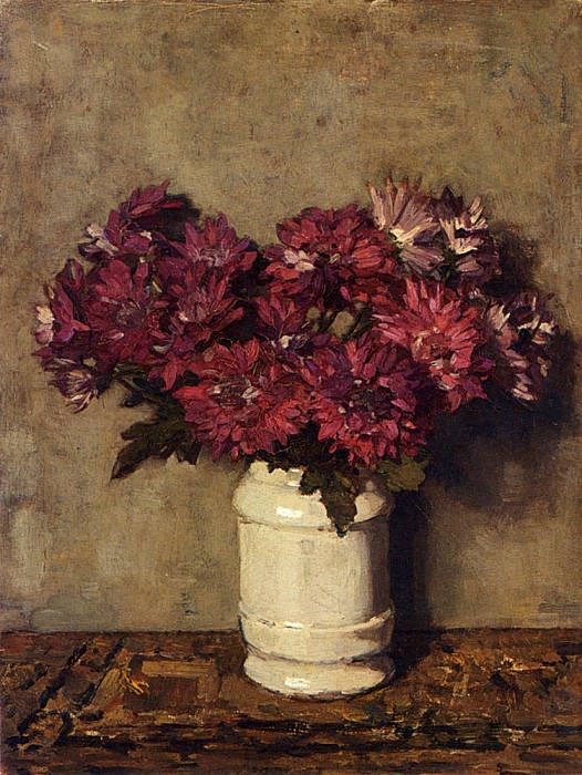 Chrysanthemums In A Vase. Johannes Evert Akkeringa