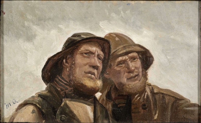 Two Fishermen. Study. Michael Peter Ancher
