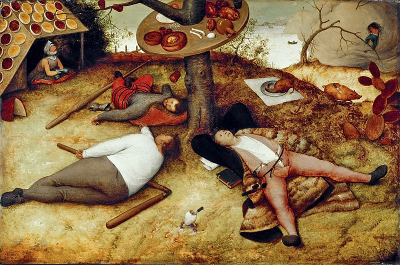 The Land of Cockaigne. Pieter Brueghel The Elder