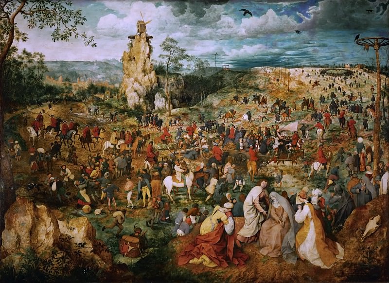 Brueghel, Pieter The Elder -- Несение креста 1564, 124х170,. Kunsthistorisches Museum (The Procession to Calvary)