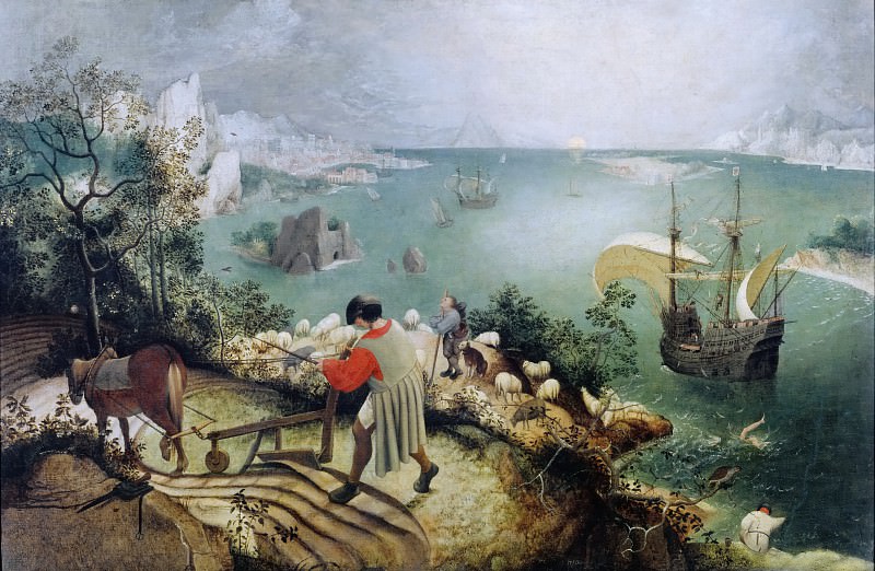 The fall of Icarus. Pieter Brueghel The Elder