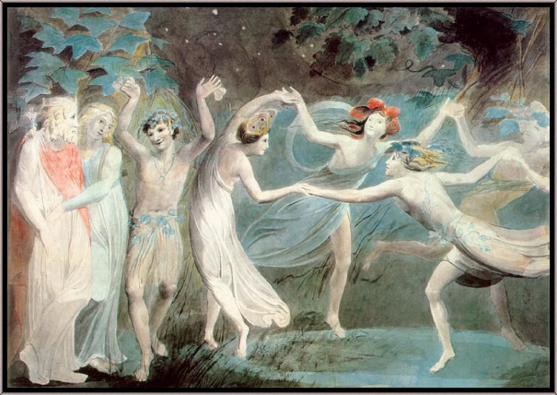 Titania Puck Dancing with Fairies. Oberon Blake