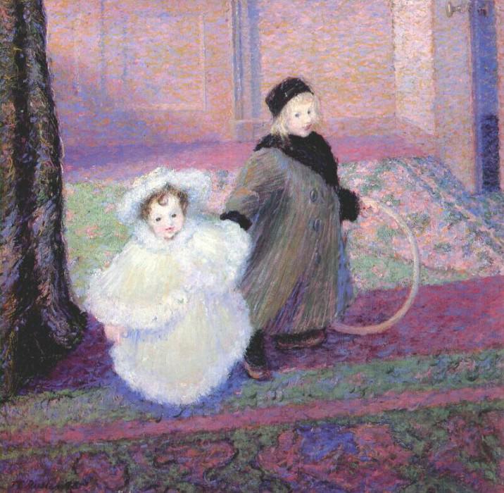 the artists children (james and lili) 1896. Theodore Earl Butler