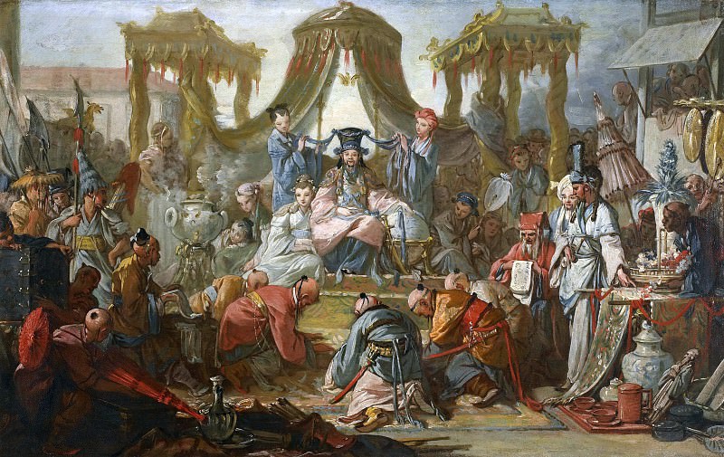 Cartoons for tapestries - The Audience of the Emperor of China. Francois Boucher