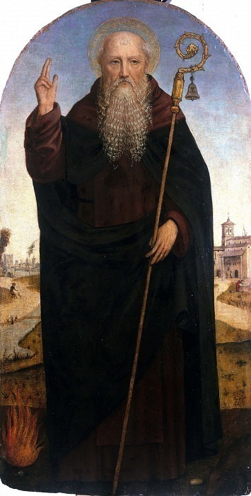 Sant Antonio abate. Bergognone (Ambrogio da Fossano) (school of)