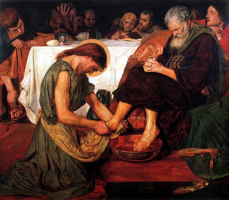 Христос, омывающий ноги Петру. Форд Мэдокс Браун