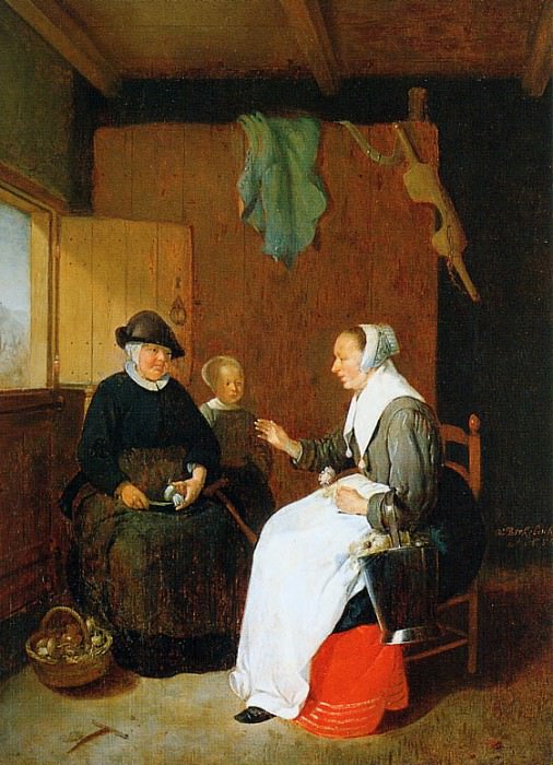 Interior with women. Quiringh van Brekelenkamp