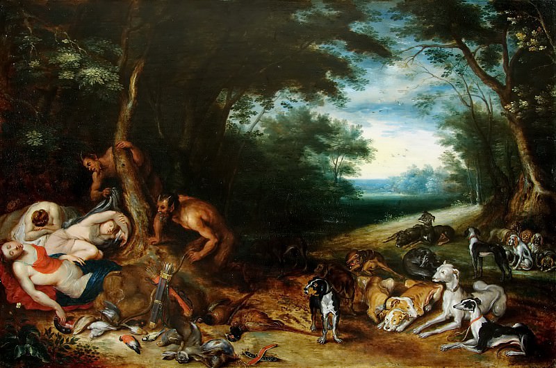 Sleeping nymphs and satyrs. Jan Brueghel the Younger