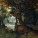 Bosque con laguna , Jan Brueghel the Younger
