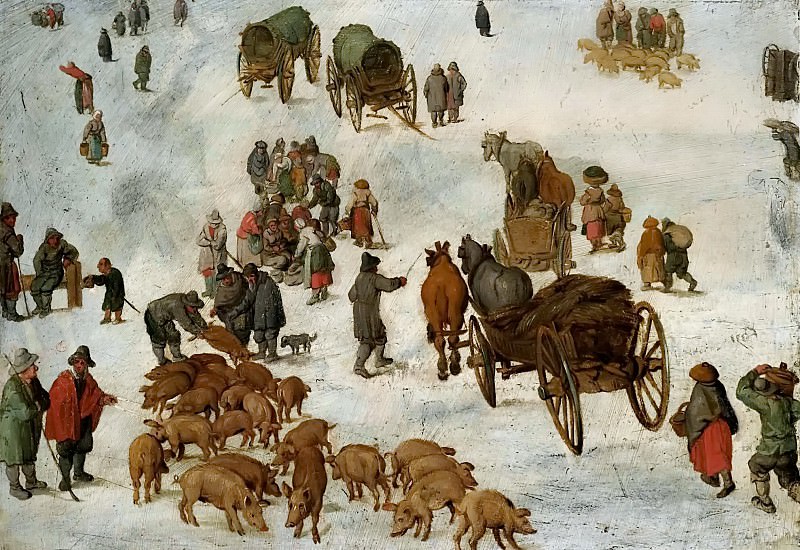 Pork Market (sketch). Jan Brueghel the Younger