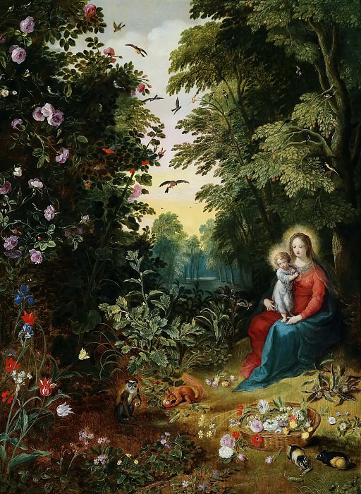 Madonna and Child in a Landscape. Jan Brueghel the Younger