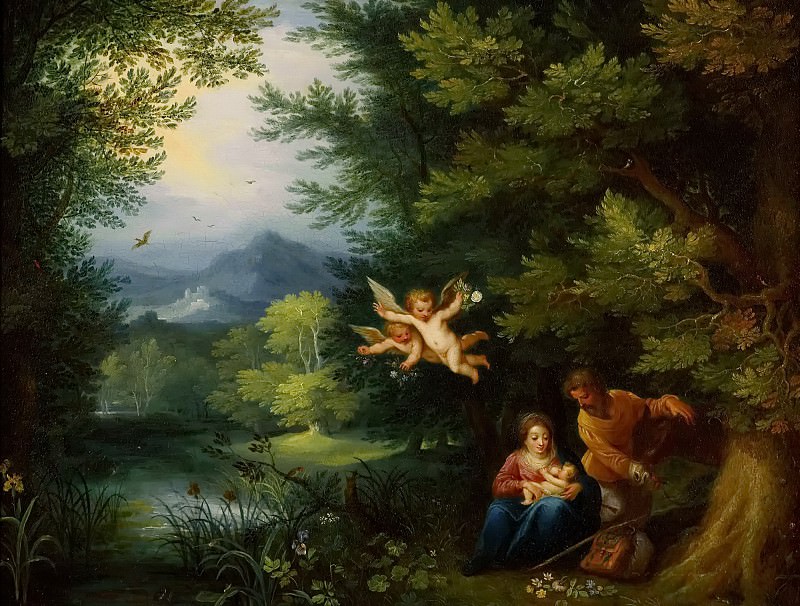 Rest on the Flight into Egypt. Jan Brueghel the Younger