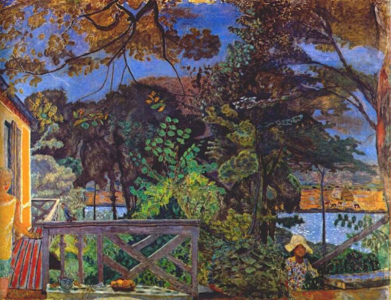 terrace at vernon c1928. Pierre Bonnard