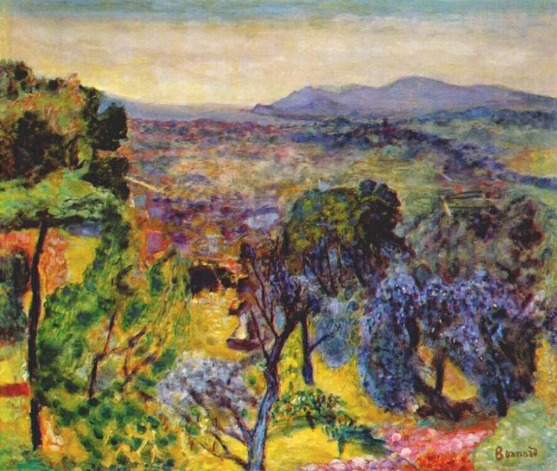 le cannet landscape c1935. Pierre Bonnard