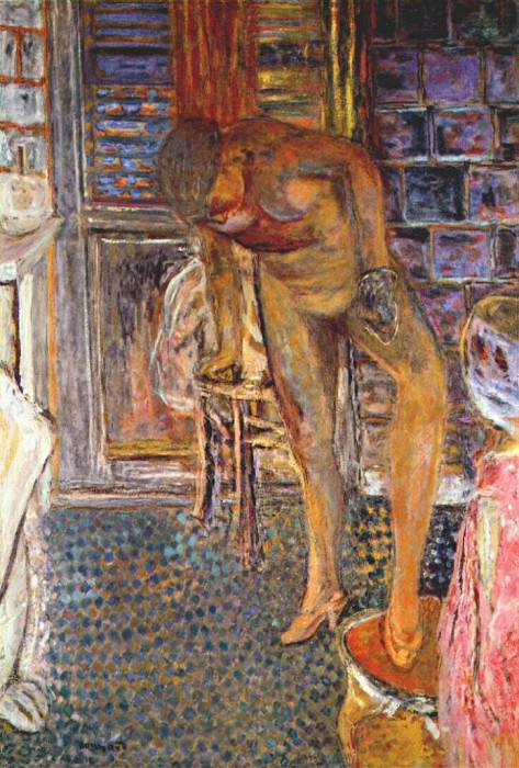 nude with bath mitten c1932. Pierre Bonnard
