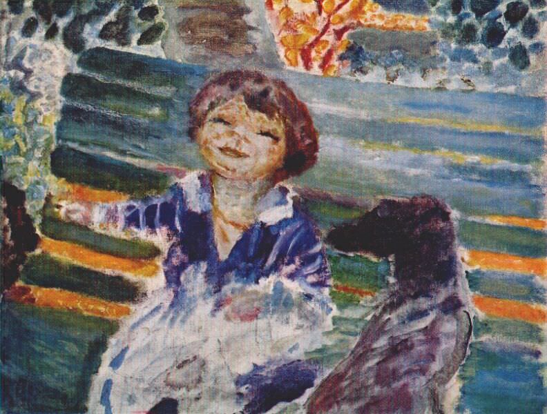 little girl with dog 1929 32. Pierre Bonnard