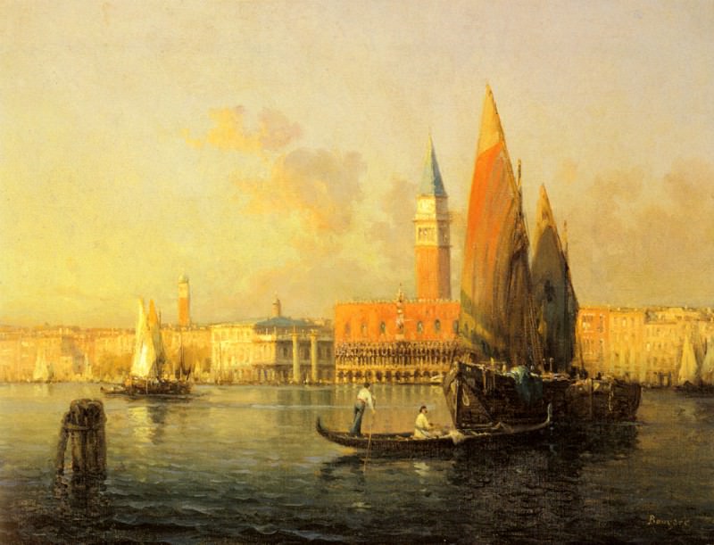 A View Of Venice From Isola Di S Georgio. Antoine Bouvard