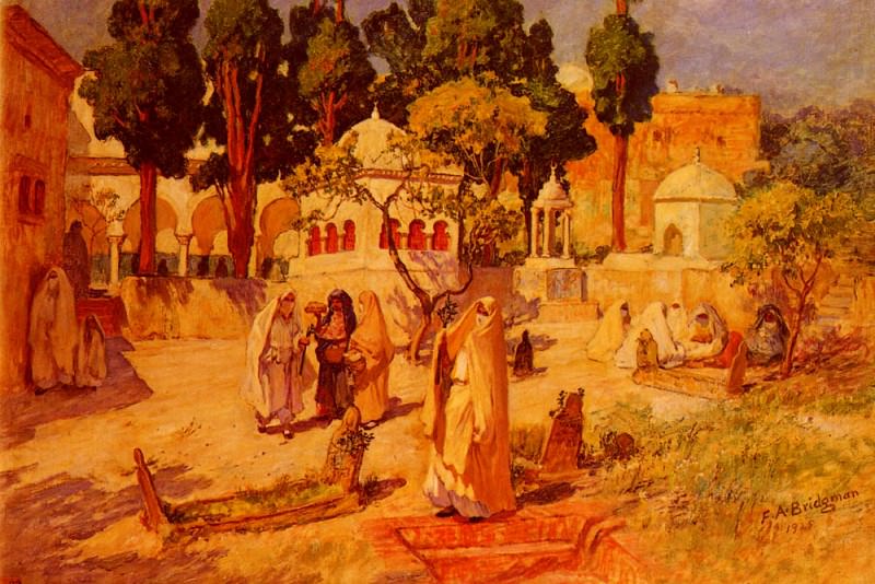 Arab Women at the Town Wall. Frederick Arthur Bridgman