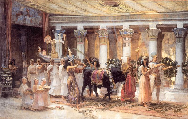 The Procession of the Sacred Bull Anubis. Frederick Arthur Bridgman