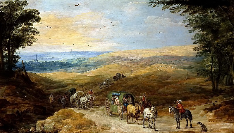 Пейзаж с путниками (совместно с Йосом де Момпером). Ян Брейгель Старший